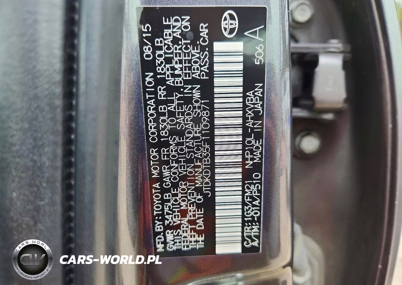 2015 Toyota Prius C Two VIN:JTDKDTB35F1109871 - 13