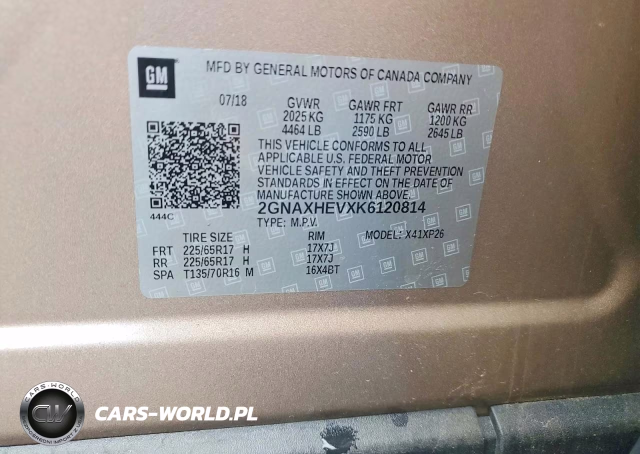 2019 Chevrolet Equinox Ls VIN:2GNAXHEVXK6120814 - 13