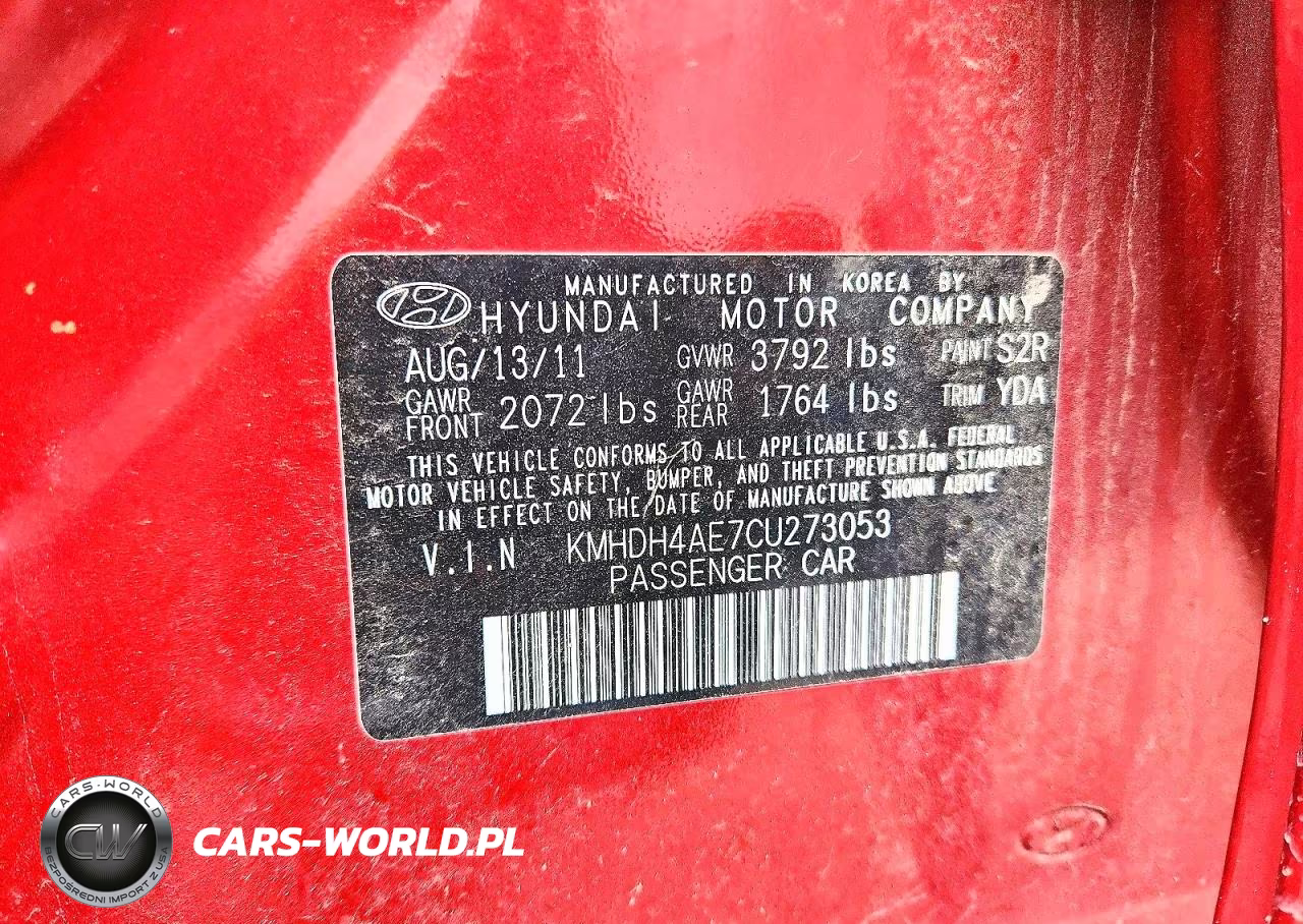 2012 Hyundai Elantra Gls VIN:KMHDH4AE7CU273053 - 13