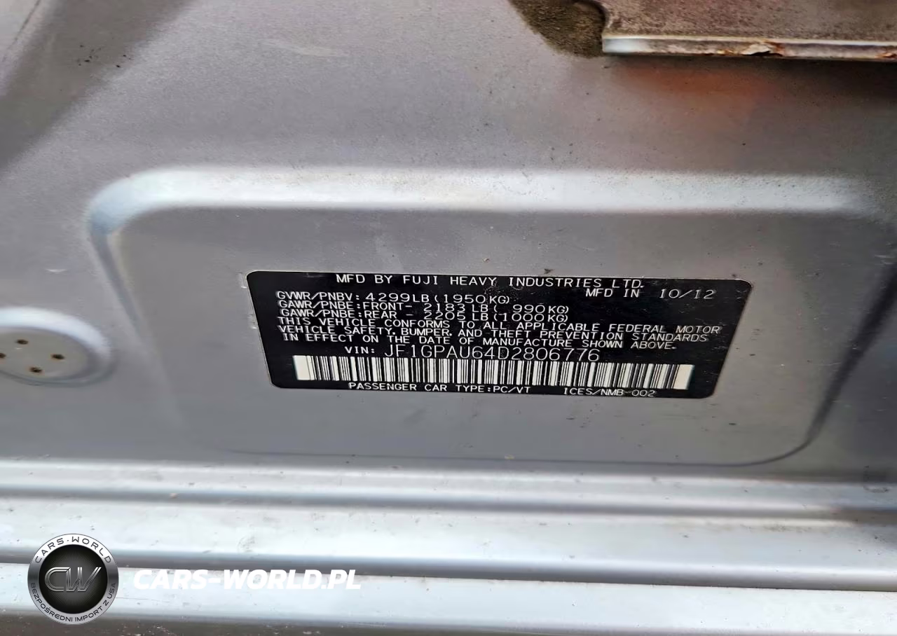 2013 Subaru Impreza Sport Limited VIN:JF1GPAU64D2806776 - 13