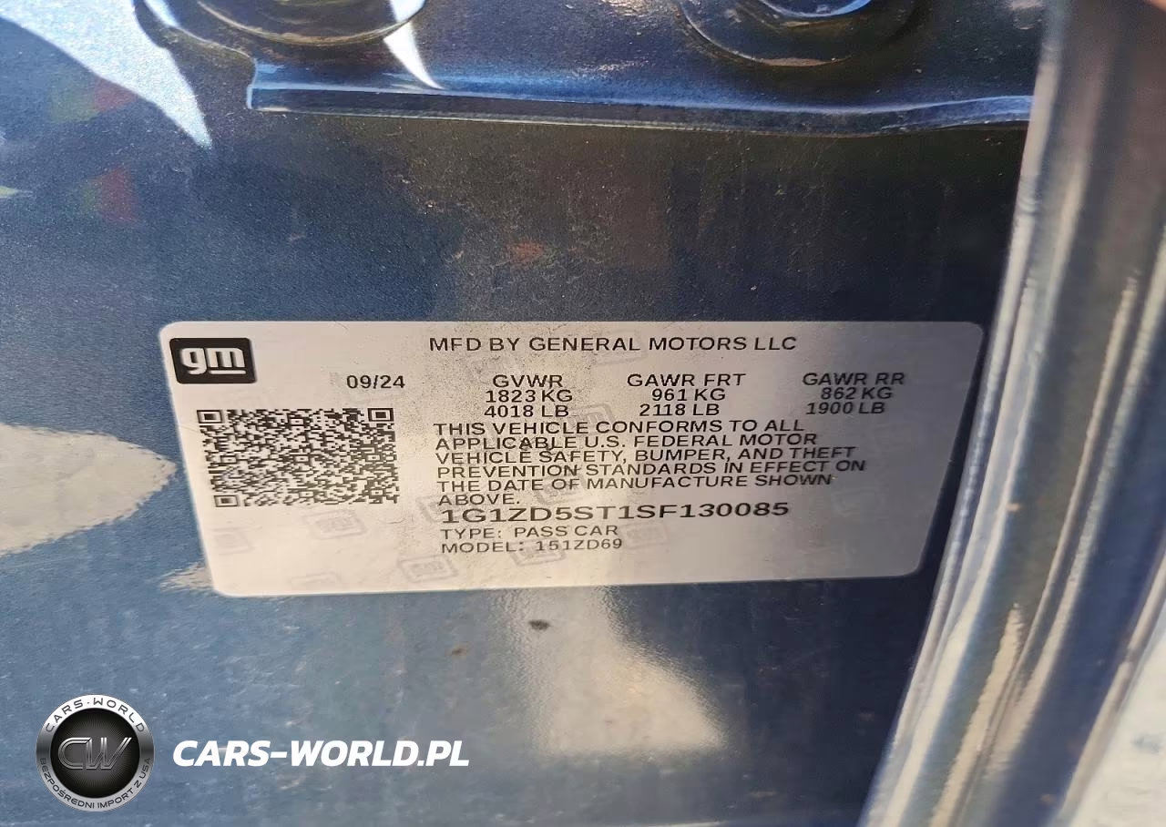 2025 Chevrolet Malibu Lt VIN:1G1ZD5ST1SF130085 - 12