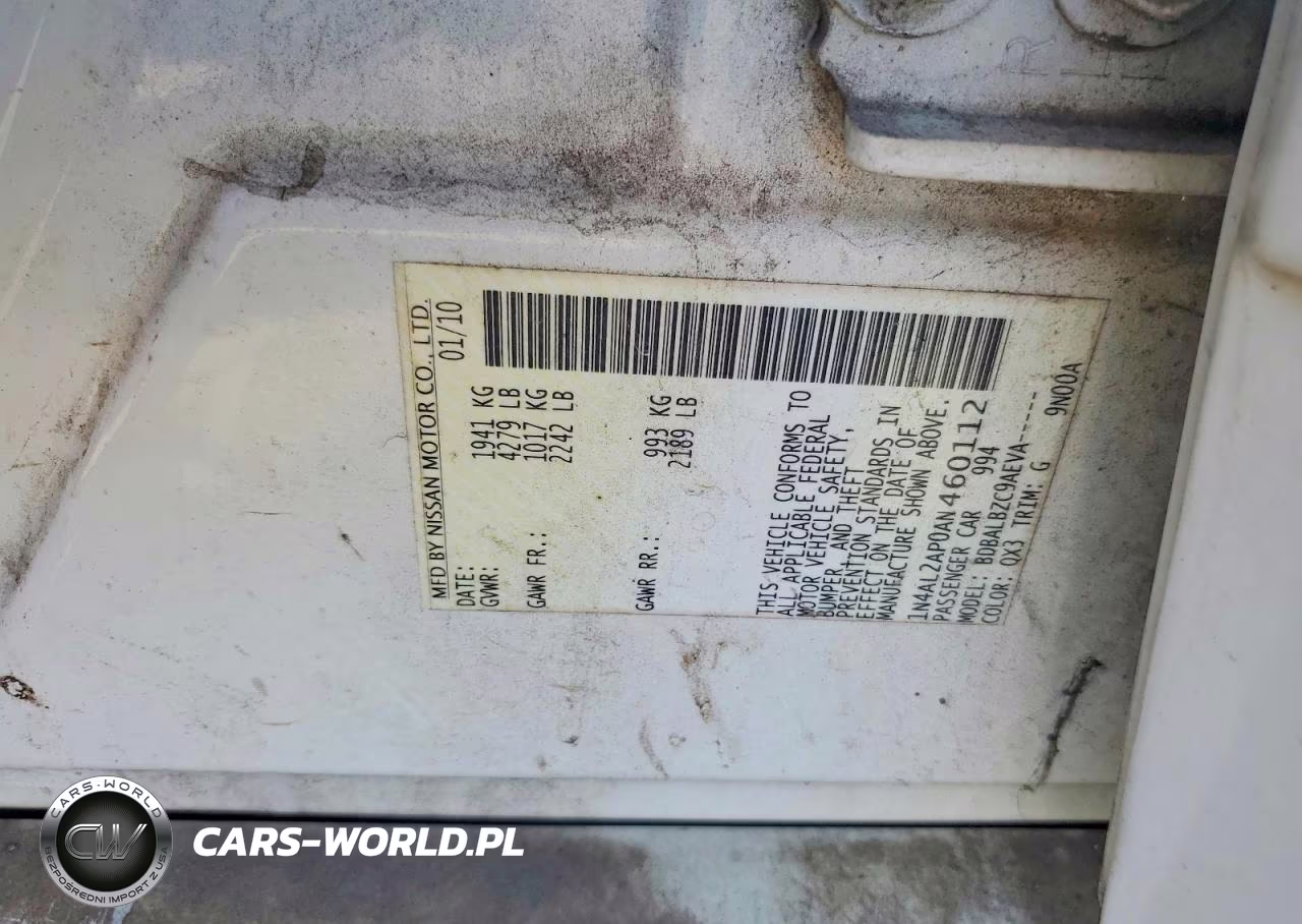 2010 Nissan Altima 2.5 VIN:1N4AL2AP0AN460112 - 12