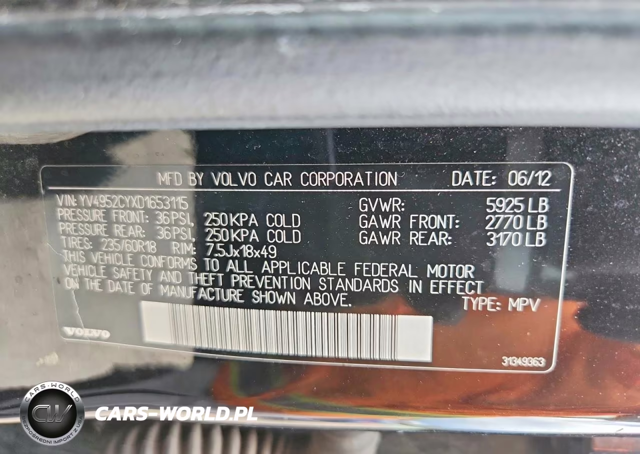 2013 Volvo Xc90 3.2 VIN:YV4952CYXD1653115 - 13