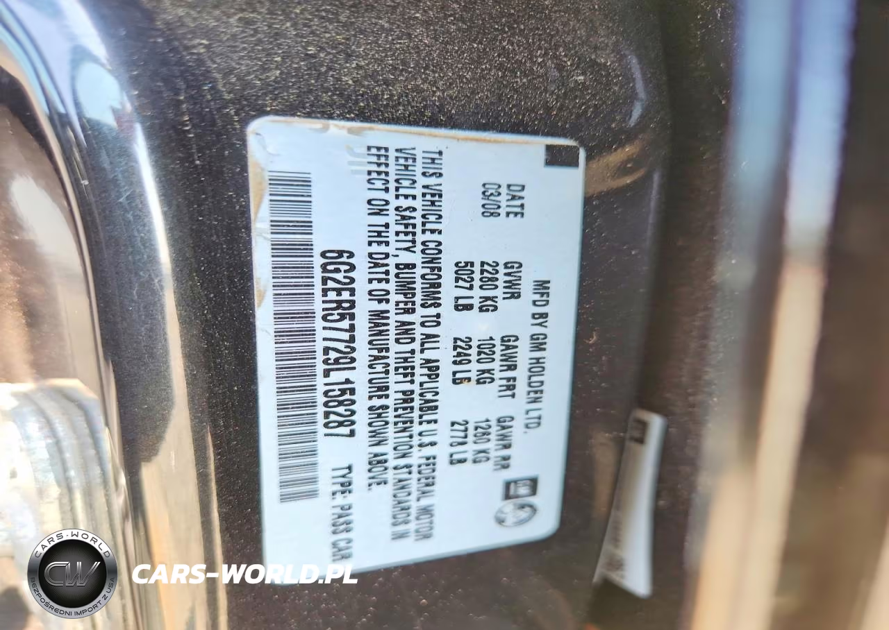2009 Pontiac G8 VIN:6G2ER57729L158287 - 12