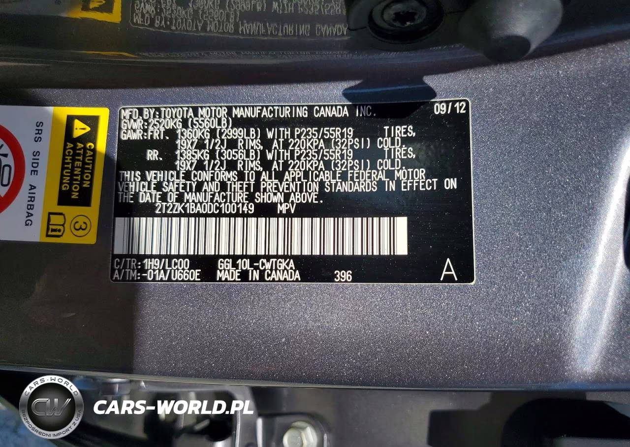 2013 Lexus Rx 350 VIN:2T2ZK1BA0DC100149 - 13