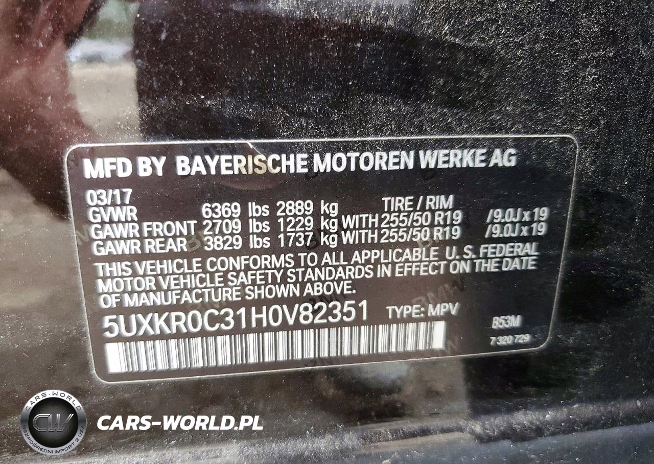 2017 BMW X5 xDrive35I VIN:5UXKR0C31H0V82351 - 13