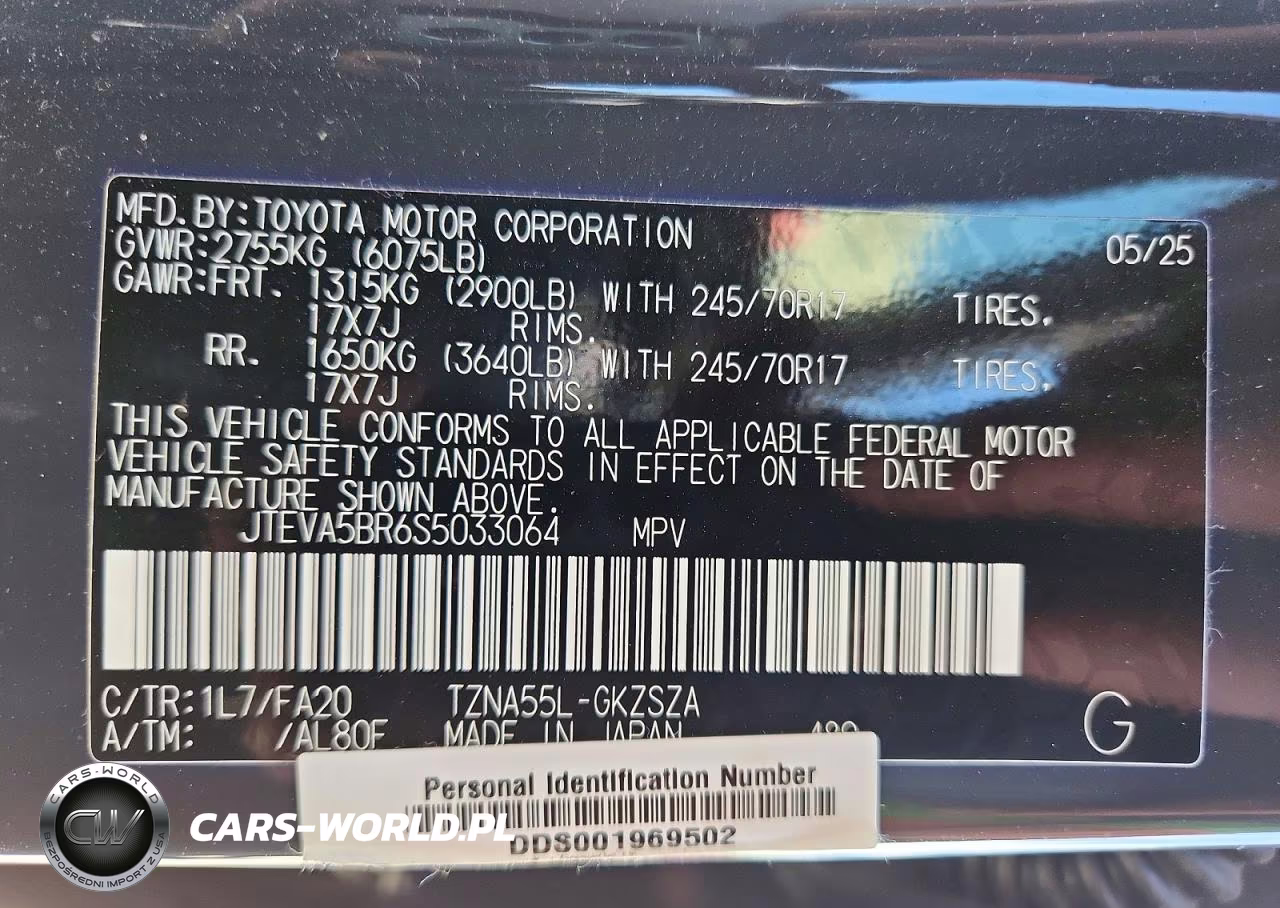 2025 Toyota 4Runner Sr5 VIN:JTEVA5BR6S5033064 - 13