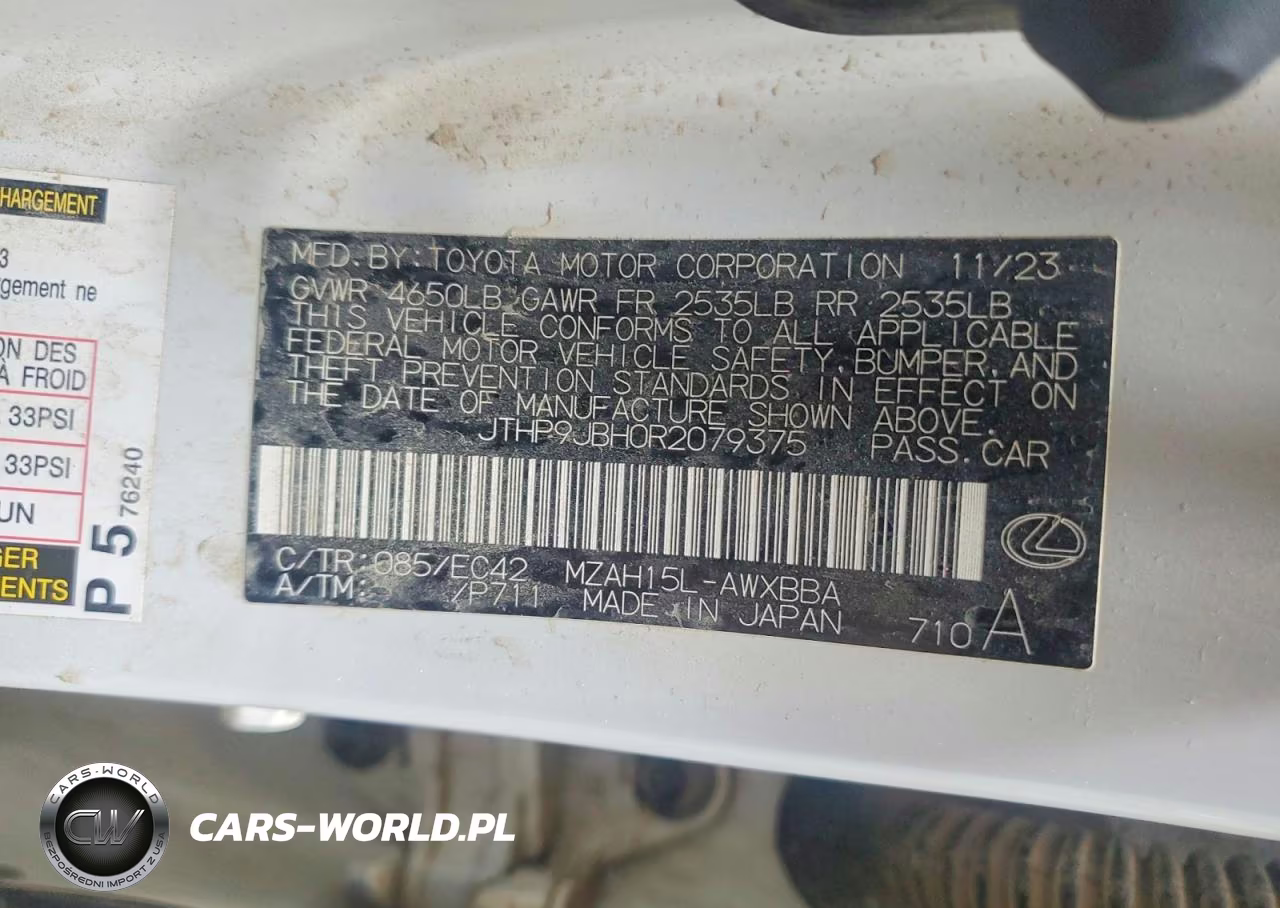 2024 Lexus Ux 250H Premium VIN:JTHP9JBH0R2079375 - 13