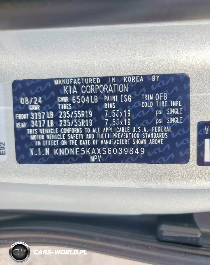 2025 Kia Carnival Hybrid Sx VIN:KNDNE5KAXS6039849 - 14