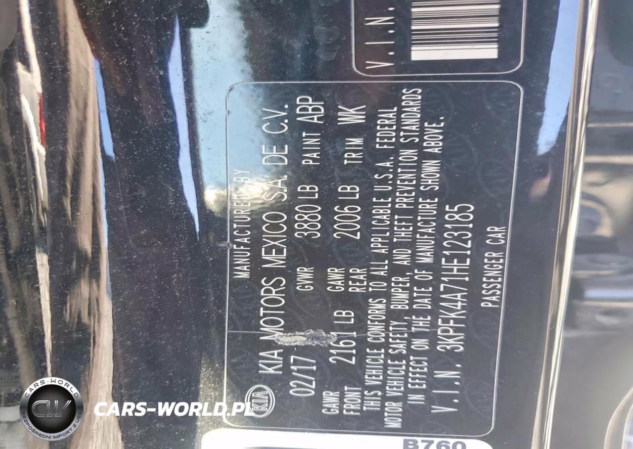 2017 Kia Forte Lx VIN:3KPFK4A71HE123185 - 12
