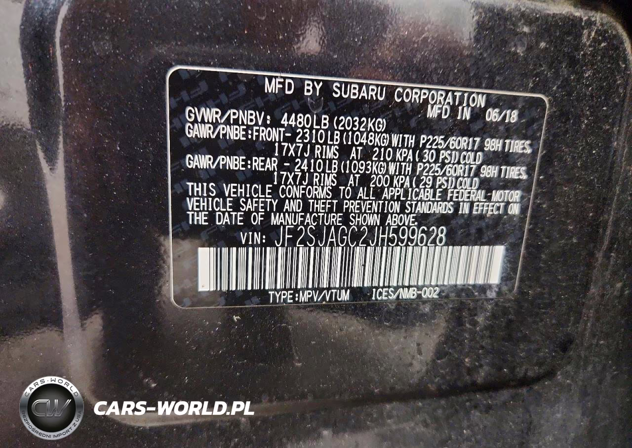 2018 Subaru Forester 2.5I Premium VIN:JF2SJAGC2JH599628 - 14