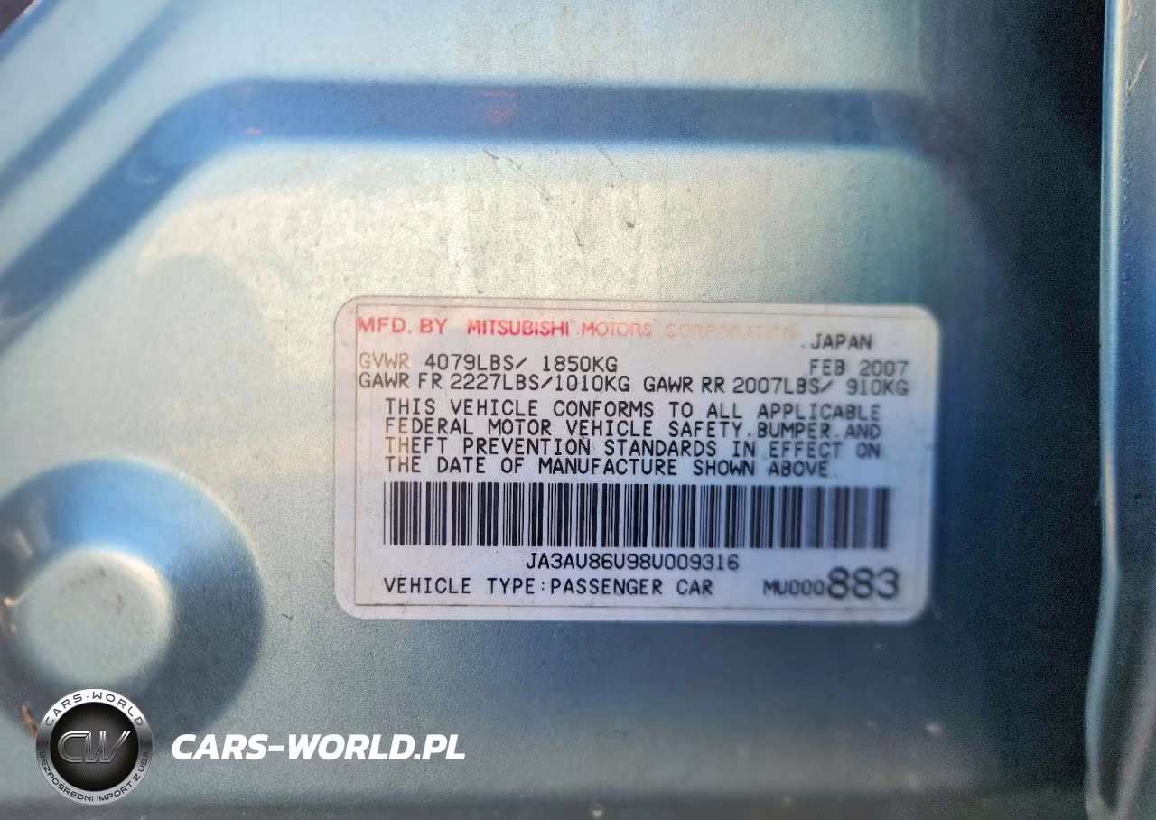 2008 Mitsubishi Lancer Gts VIN:JA3AU86U98U009316 - 13