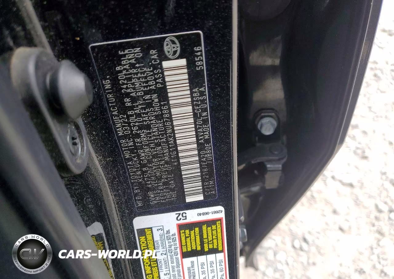 2022 Toyota Camry Se VIN:4T1G11AK2NU678861 - 13