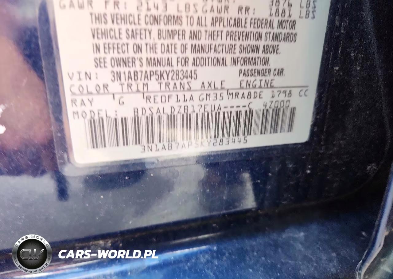 2019 Nissan Sentra Sv VIN:3N1AB7AP5KY283445 - 13