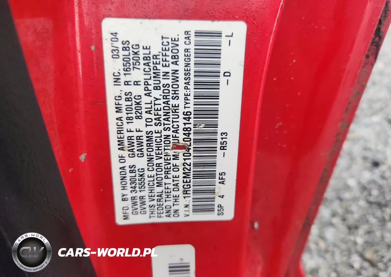 2004 Honda Civic Dx Vp VIN:1HGEM22104L048146 - 12
