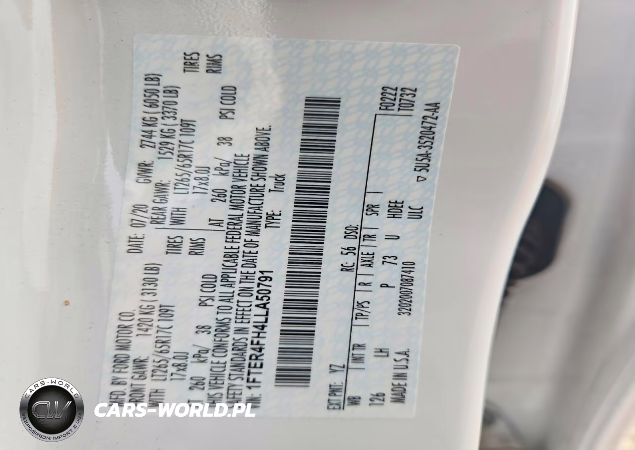 2020 Ford Ranger Xl VIN:1FTER4FH4LLA50791 - 12