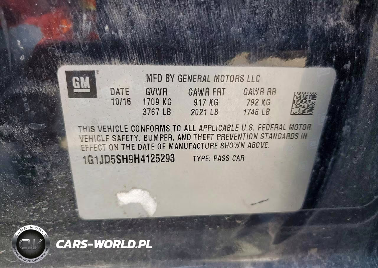 2017 Chevrolet Sonic Lt VIN:1G1JD5SH9H4125293 - 12
