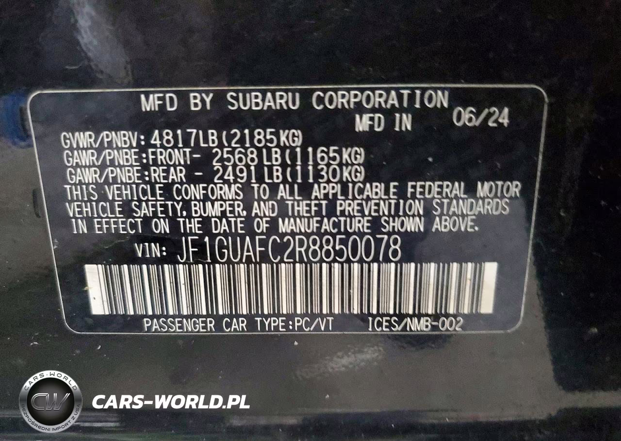 2024 Subaru Impreza Sport VIN:JF1GUAFC2R8850078 - 13