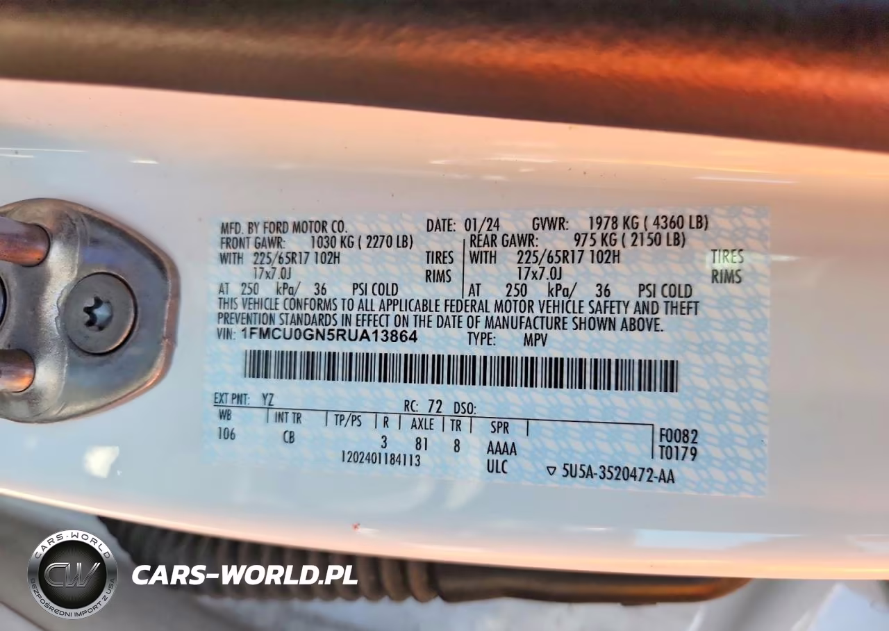 2024 Ford Escape Active VIN:1FMCU0GN5RUA13864 - 14