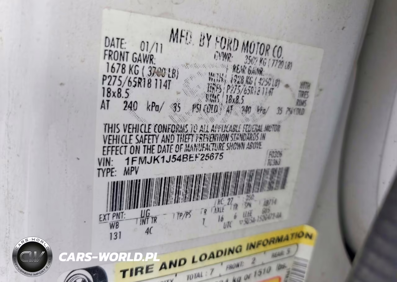 2011 Ford Expedition El Xlt VIN:1FMJK1J54BEF25675 - 13