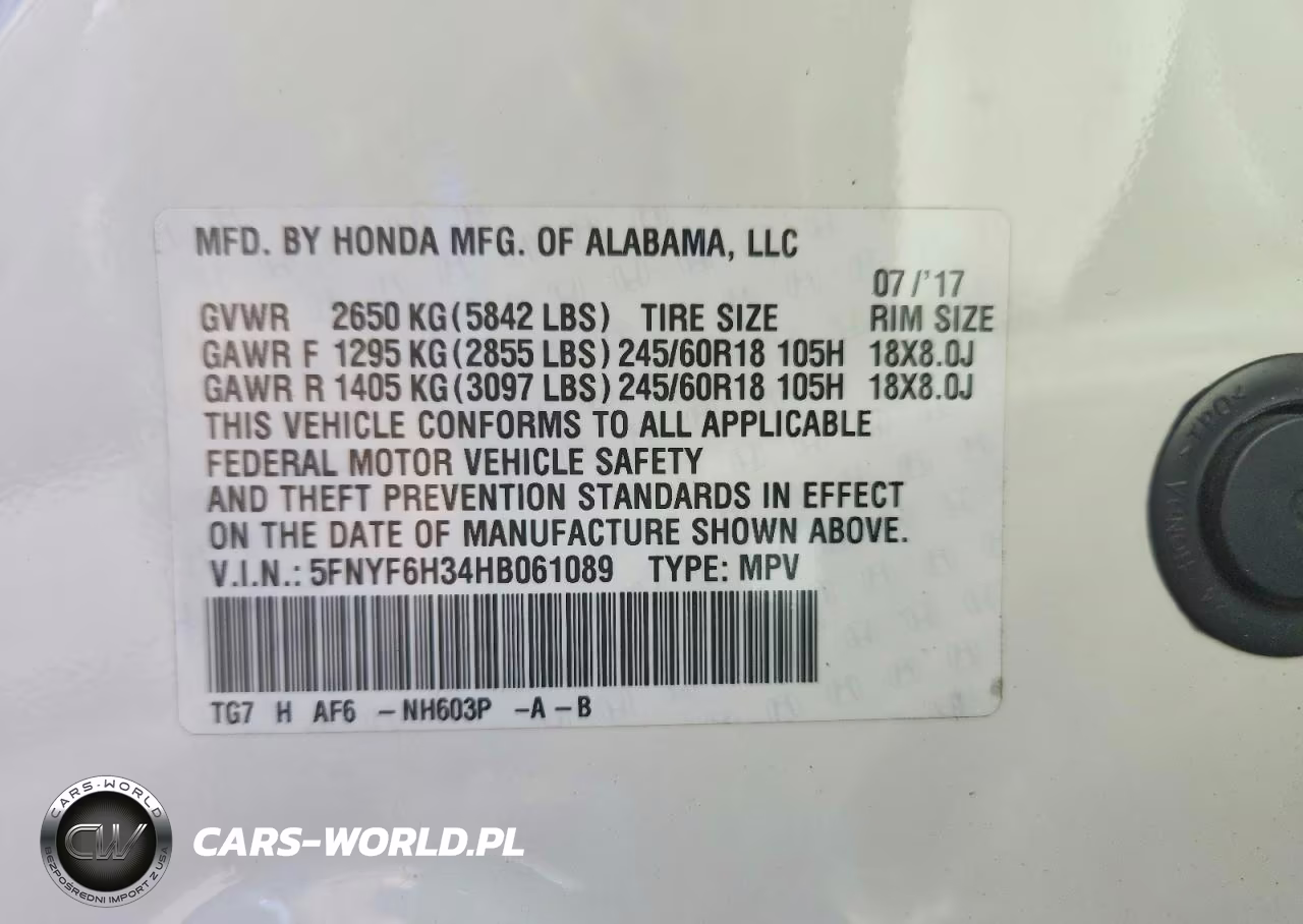 2017 Honda Pilot Ex VIN:5FNYF6H34HB061089 - 13