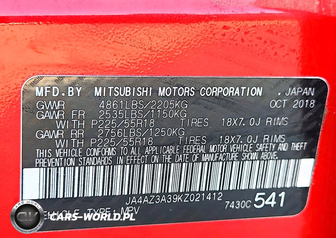 2019 Mitsubishi Outlander Se VIN:JA4AZ3A39KZ021412 - 13