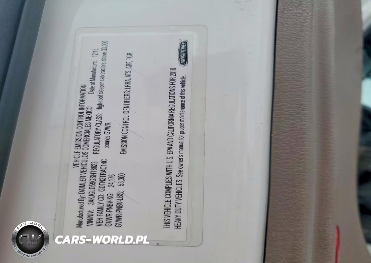 2016 Freightliner Cascadia 125 VIN:3AKJGLD59GSHT8623 - 12