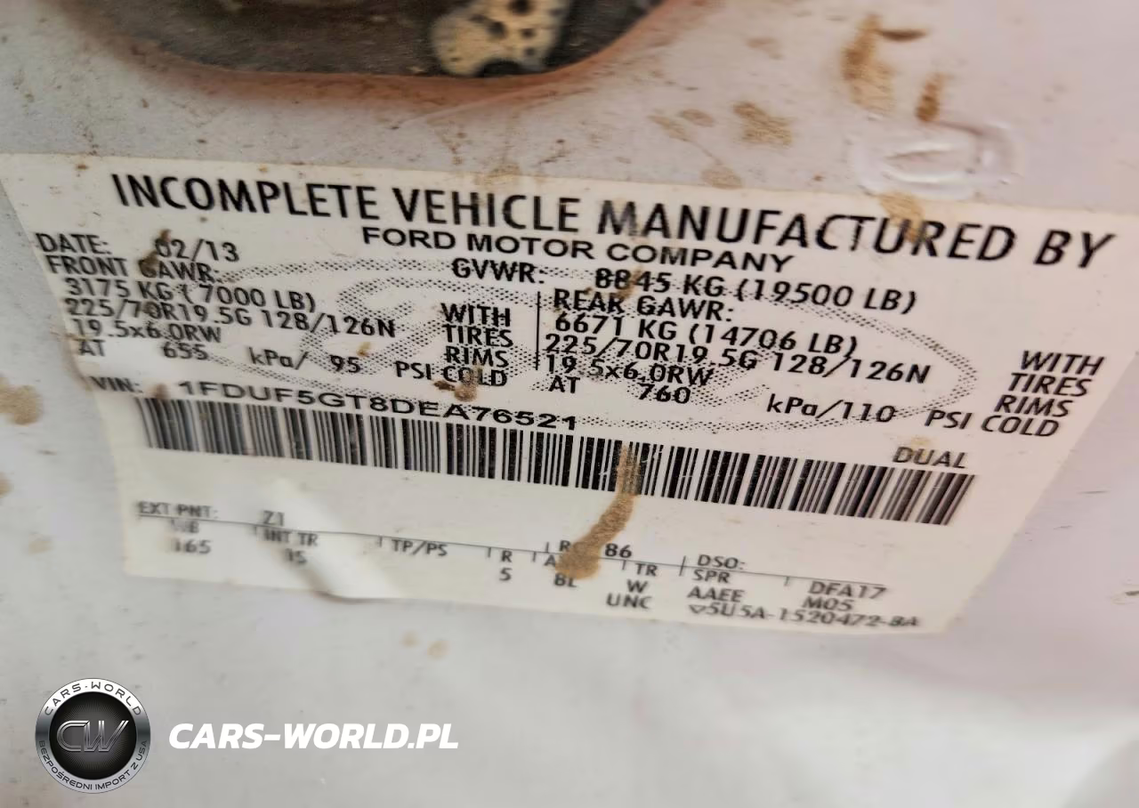 2013 Ford F550 Super Duty Dump Truck VIN:1FDUF5GT8DEA76521 - 11