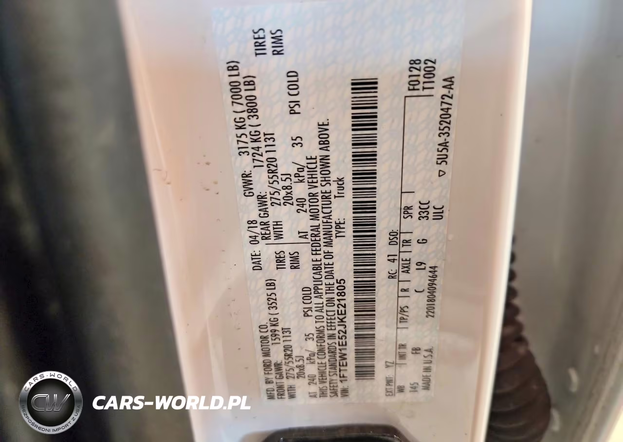 2018 Ford F150 Supercrew VIN:1FTEW1E52JKE21805 - 12