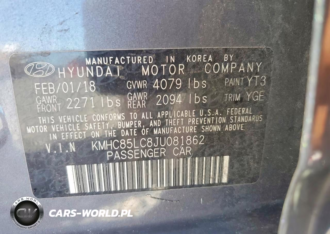 2018 Hyundai Ioniq Limited VIN:KMHC85LC8JU081862 - 12