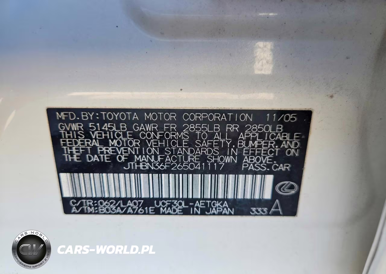 2006 Lexus Ls 430 VIN:JTHBN36F265041117 - 13