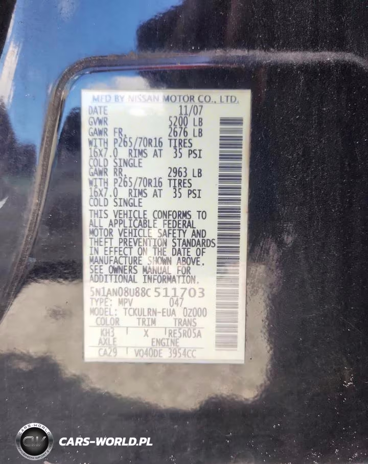 2008 Nissan Xterra X VIN:5N1AN08U88C511703 - 13