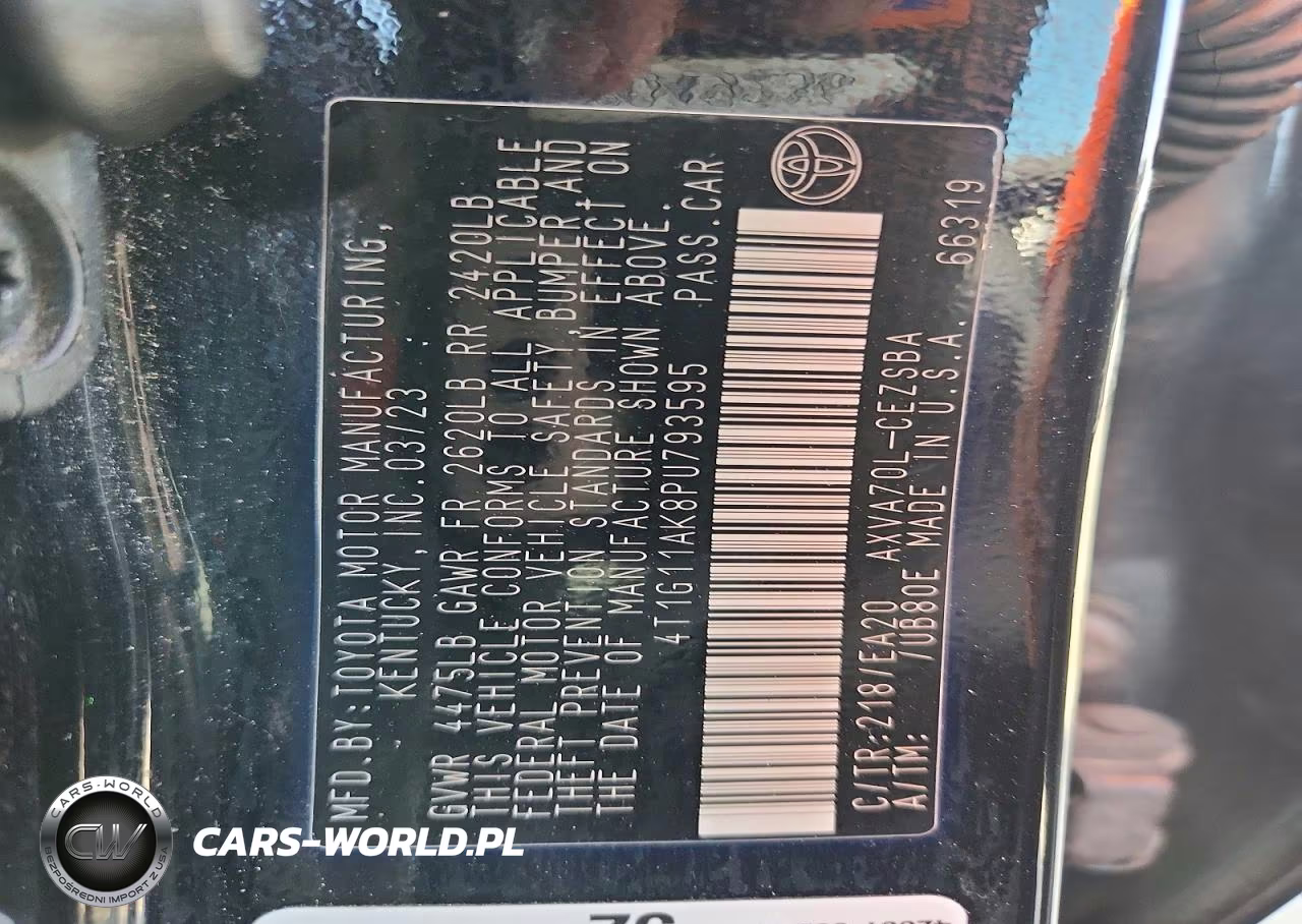 2023 Toyota Camry Se VIN:4T1G11AK8PU793595 - 13