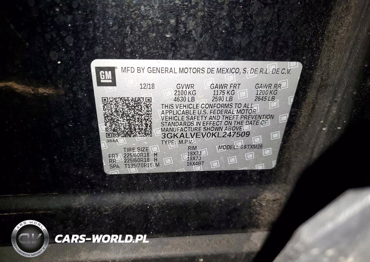 2019 GMC Terrain VIN:3GKALVEV0KL247509 - 13
