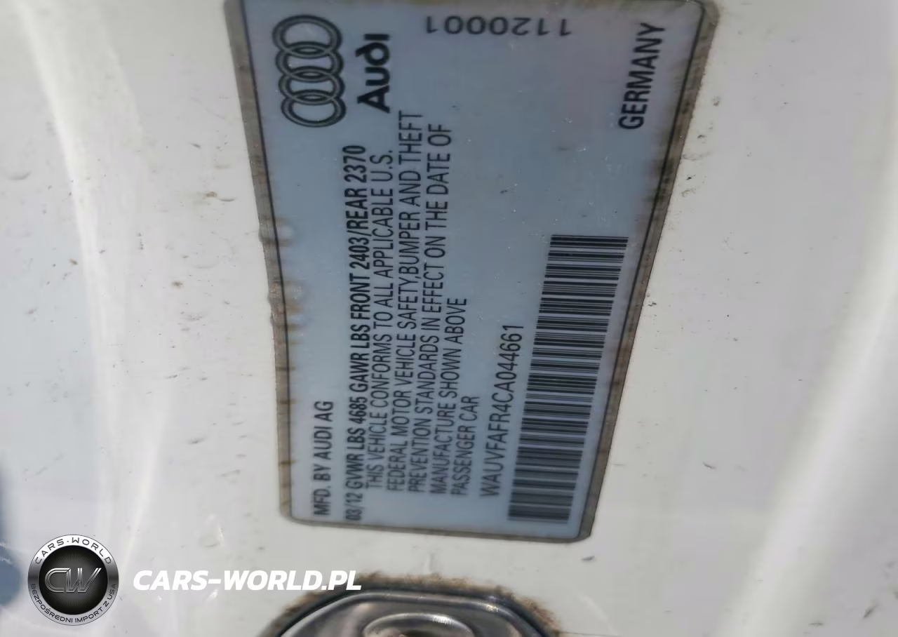 2012 Audi A5 Prestige VIN:WAUVFAFR4CA044661 - 12
