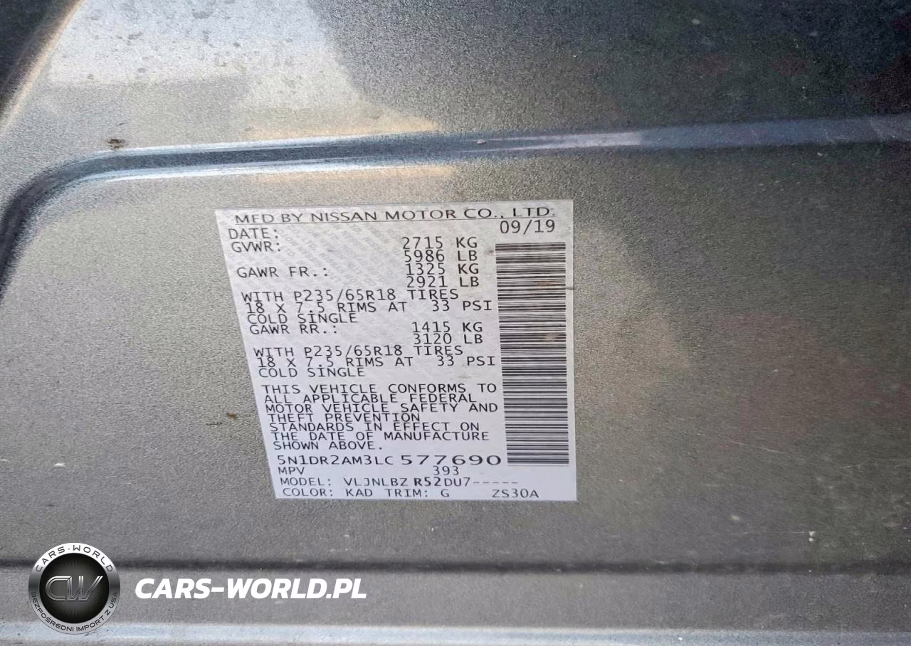 2020 Nissan Pathfinder S VIN:5N1DR2AM3LC577690 - 13