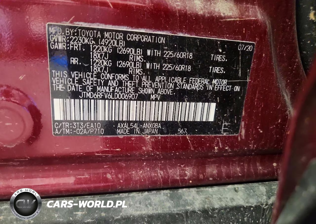 2020 Toyota Rav4 Limited VIN:JTMD6RFV6LD006907 - 13