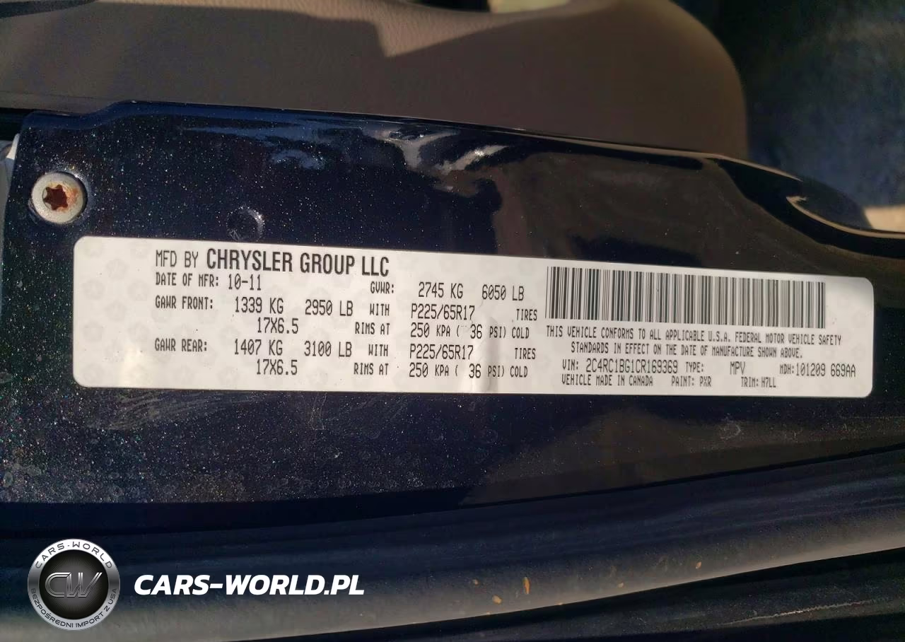 2012 Chrysler Town & Country Touring VIN:2C4RC1BG1CR169369 - 13