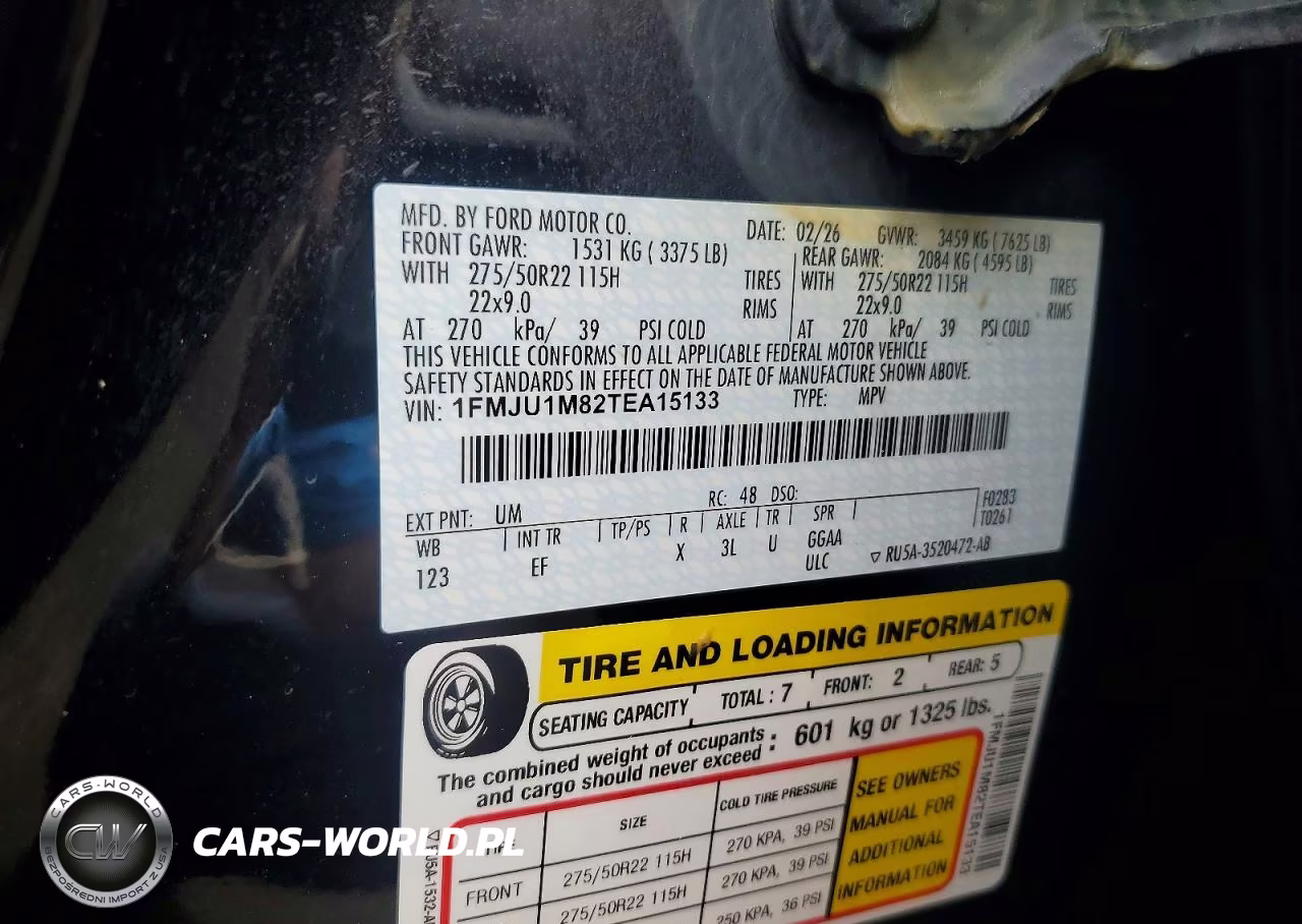 2026 Ford Expedition Platinum VIN:1FMJU1M82TEA15133 - 13