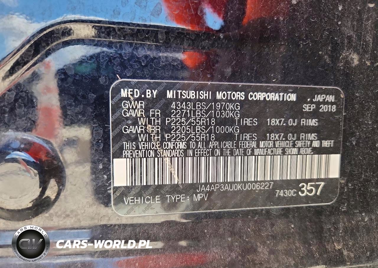 2019 Mitsubishi Outlander Sport Es VIN:JA4AP3AU0KU006227 - 12