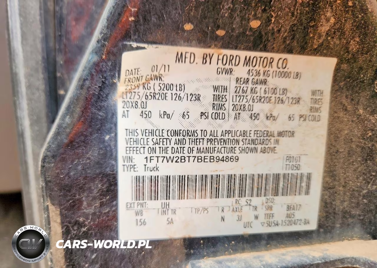 2011 Ford F250 Super Duty VIN:1FT7W2BT7BEB94869 - 13