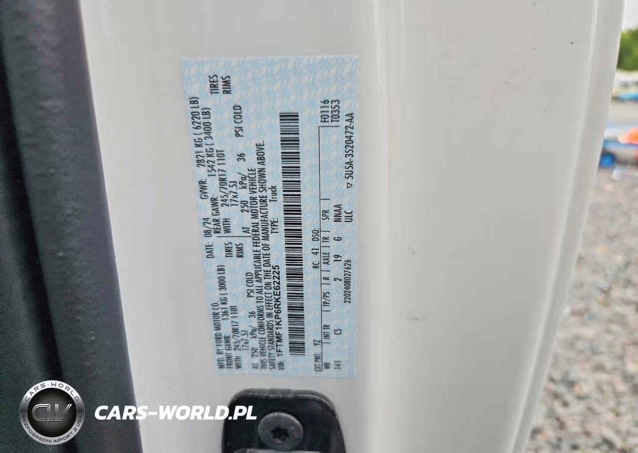 2024 Ford F150 Xl VIN:1FTMF1KP6RKE62225 - 12