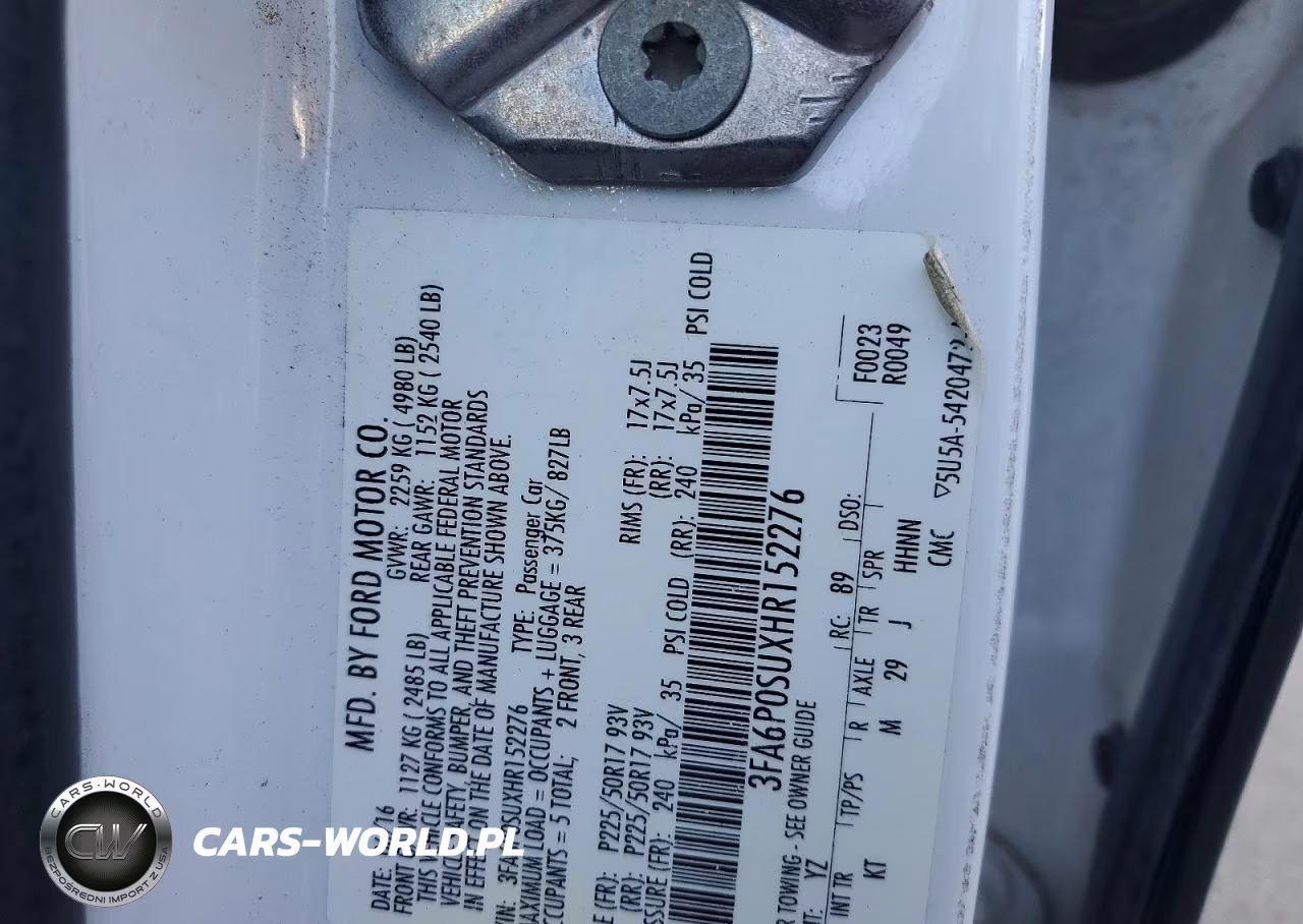 2017 Ford Fusion Titanium Phev VIN:3FA6P0SUXHR152276 - 12