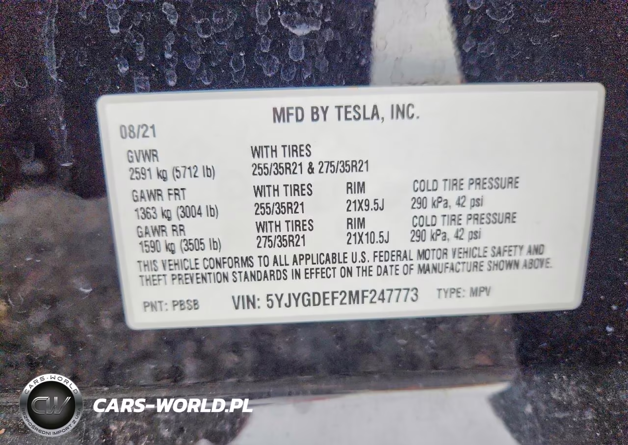 2021 Tesla Model Y VIN:5YJYGDEF2MF247773 - 12