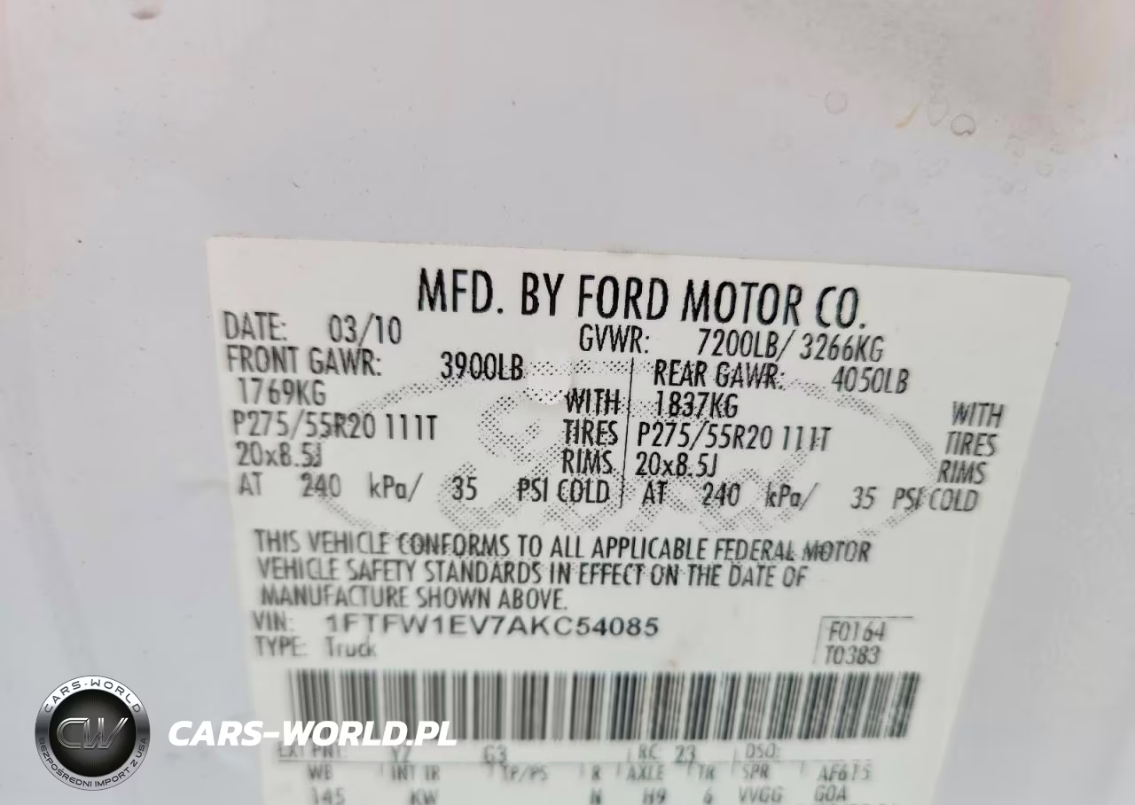 2010 Ford F150 Supercrew VIN:1FTFW1EV7AKC54085 - 12