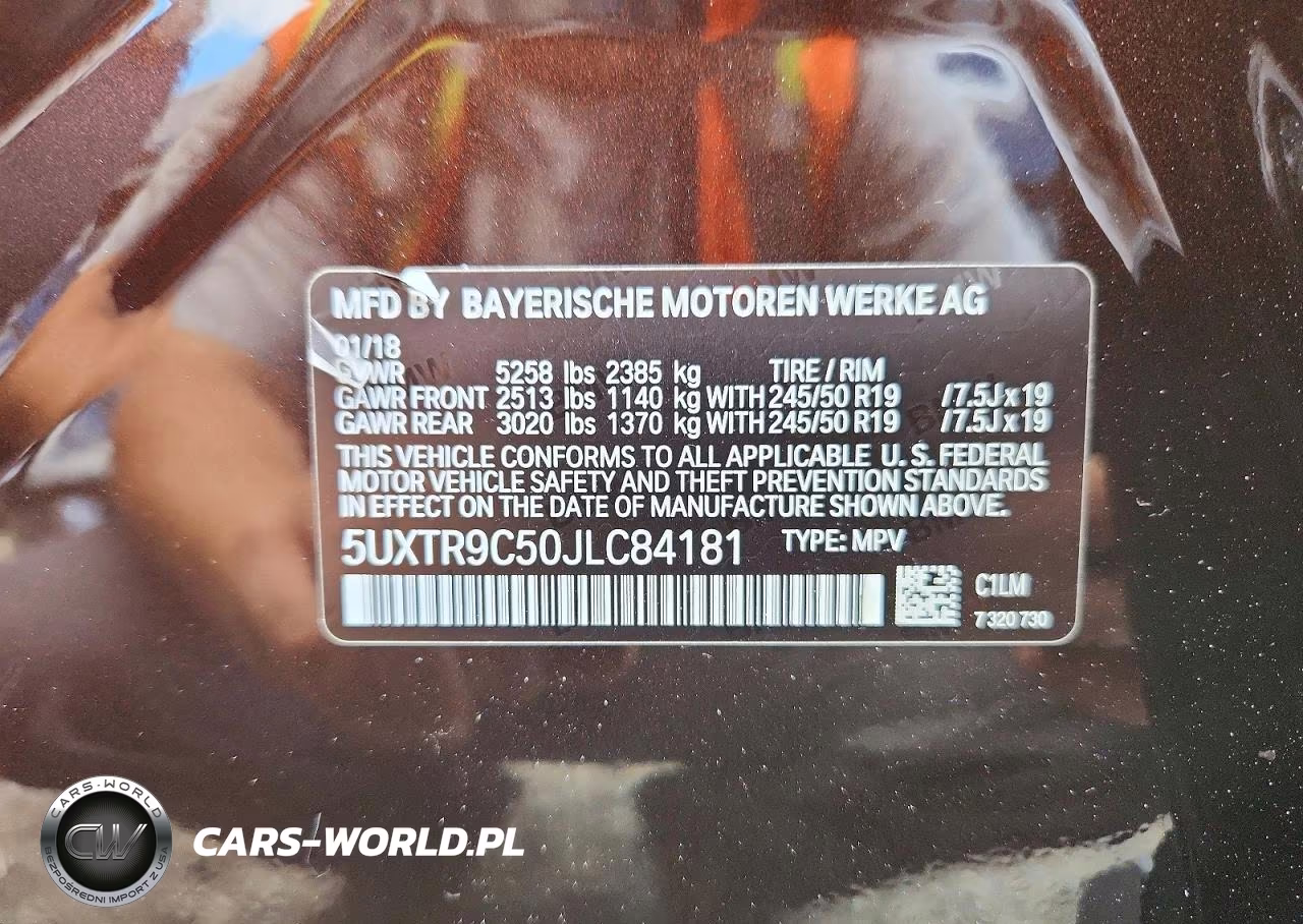 2018 BMW X3 xDrive30I VIN:5UXTR9C50JLC84181 - 13