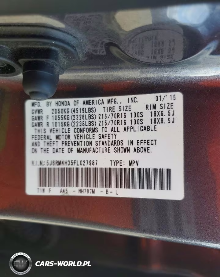 2015 Honda Cr-V Lx VIN:5J6RM4H35FL027987 - 13