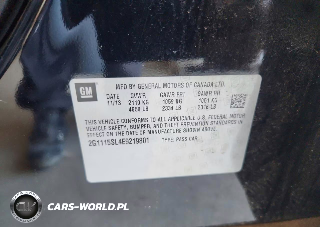 2014 Chevrolet Impala Lt VIN:2G1115SL4E9219801 - 12