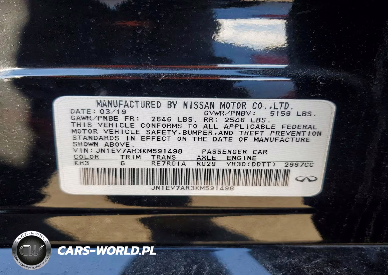 2019 Infiniti Q50 Luxe VIN:JN1EV7AR3KM591498 - 12