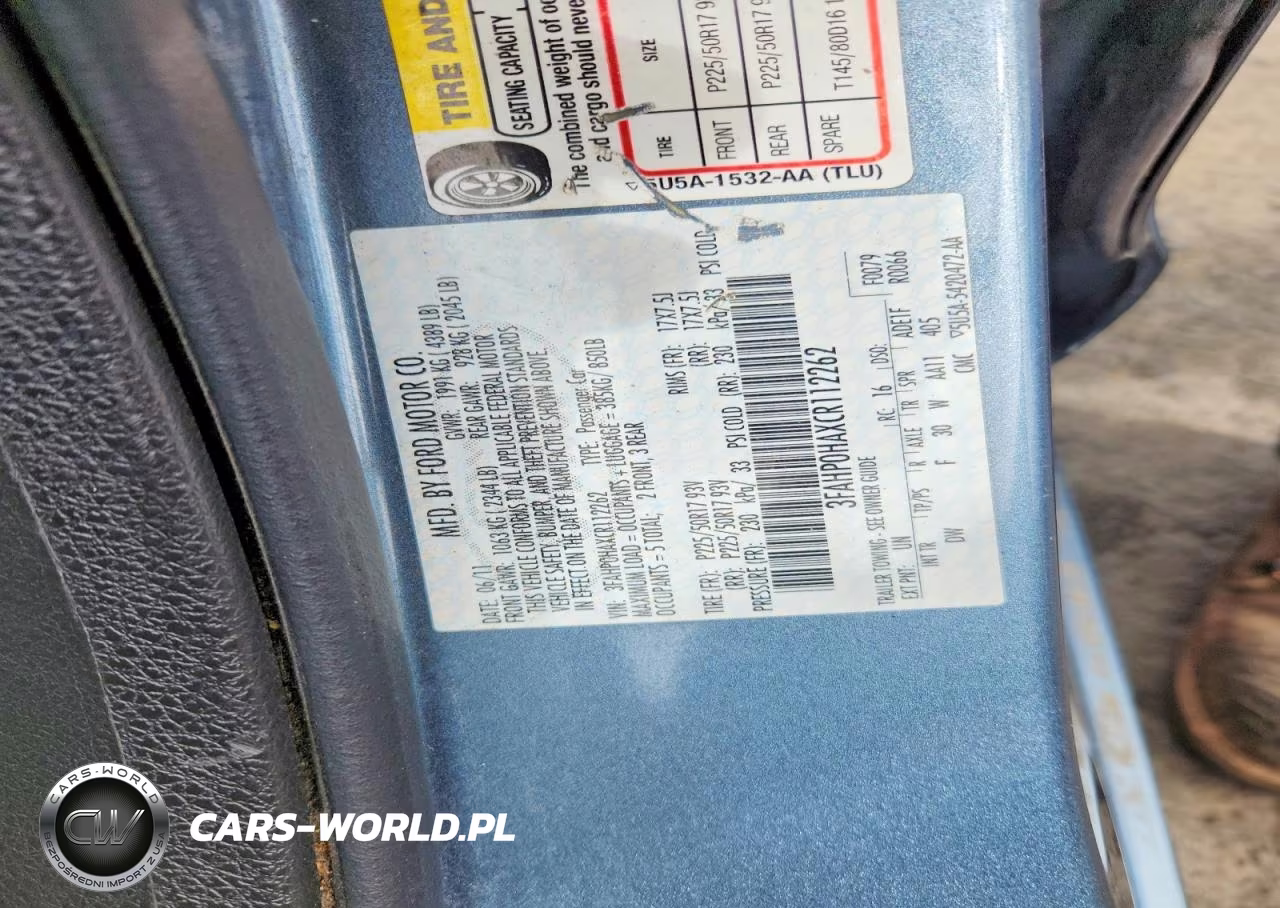 2012 Ford Fusion Se VIN:3FAHP0HAXCR112262 - 13